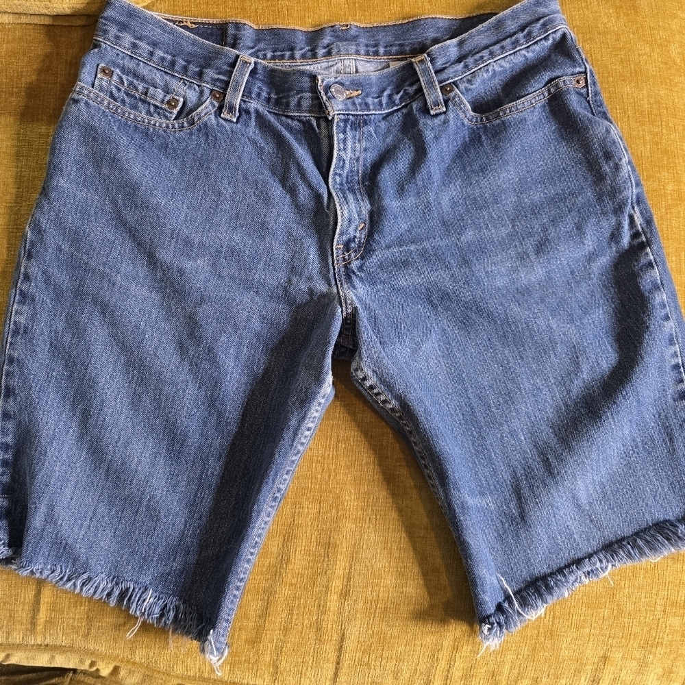 Levi's 518 Super Low Cut Denim Cutoff Shorts